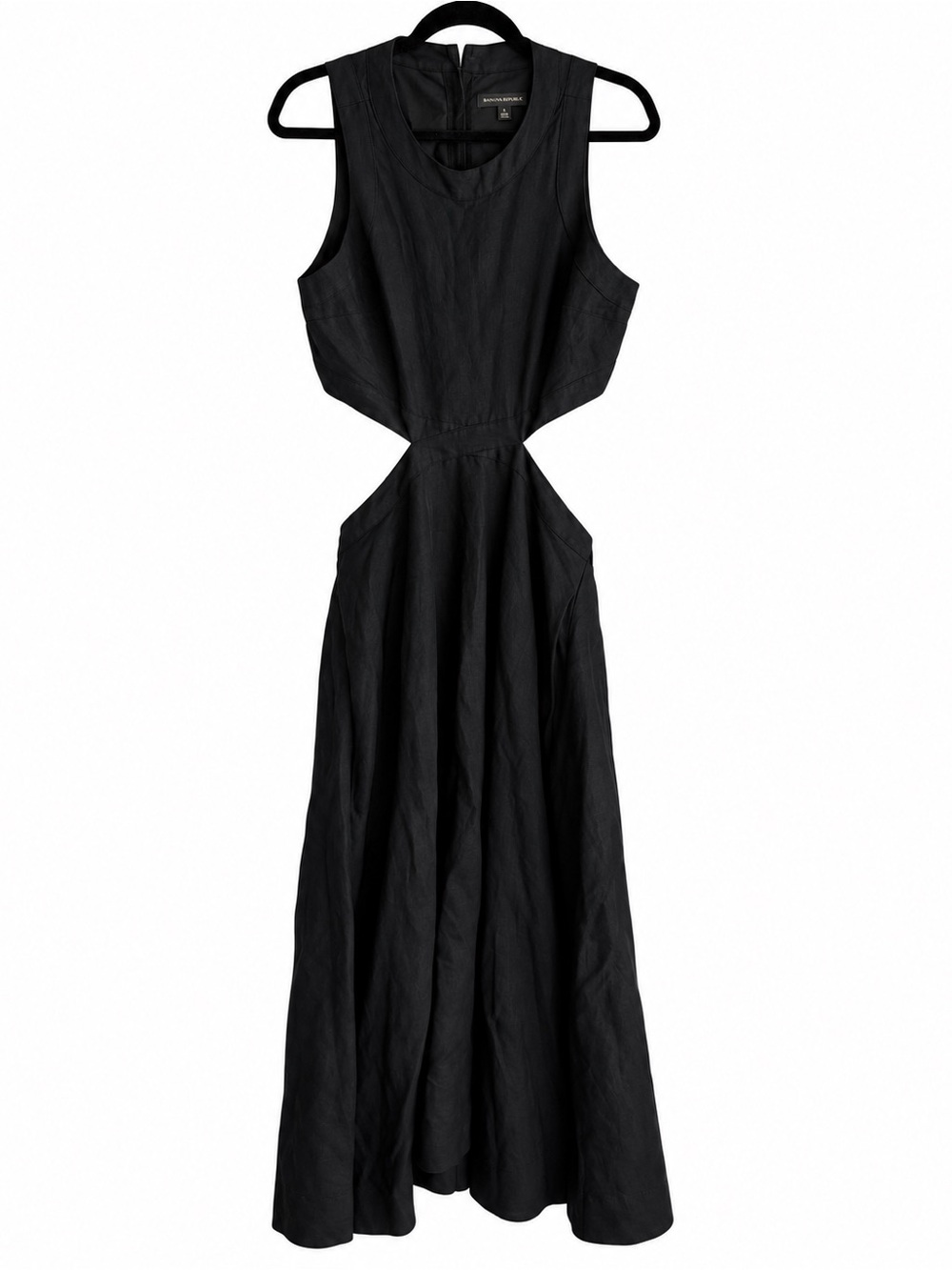 Banana Republic Black Backless Cutout Maxi Dress